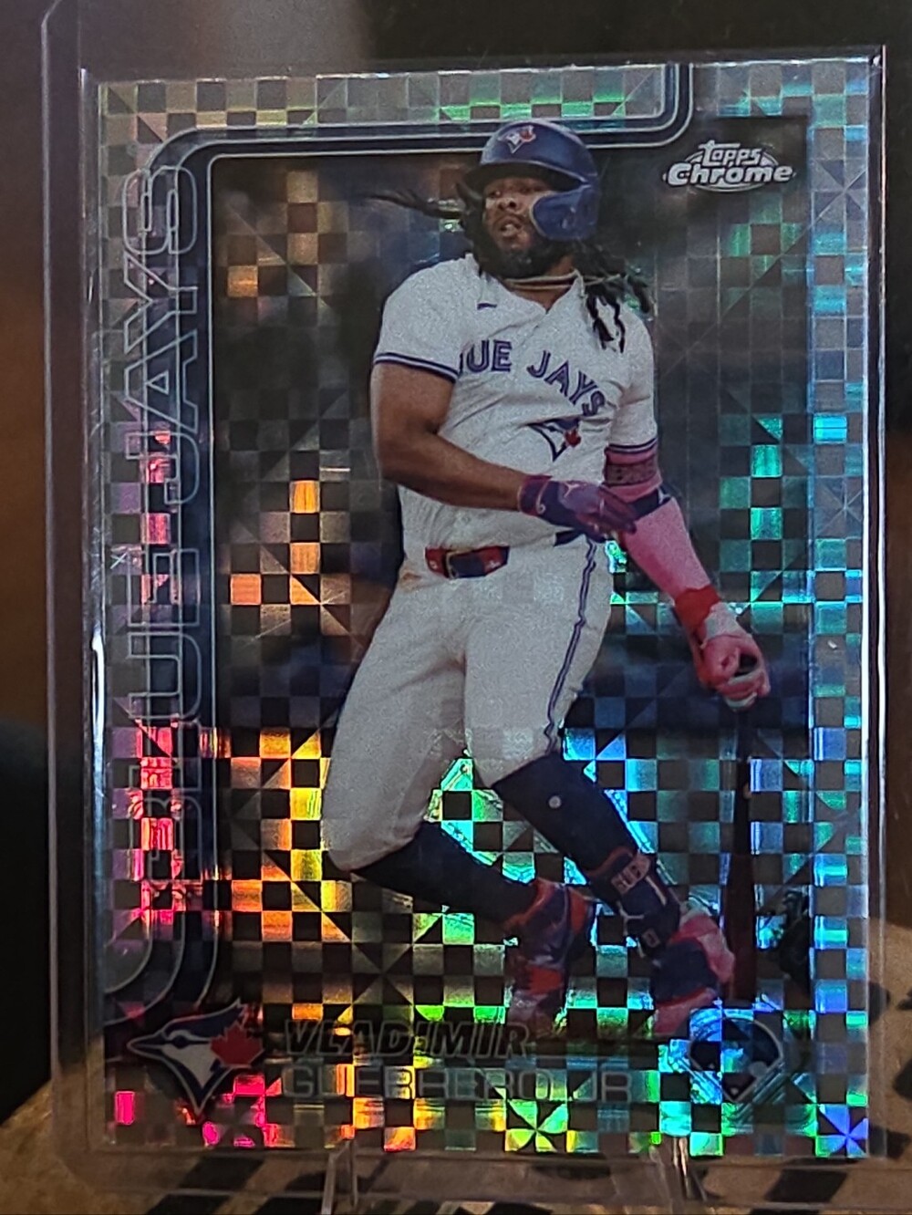 Topps Chrome Blue and Silver Vladimir Guerrero Jr. Baseball Card